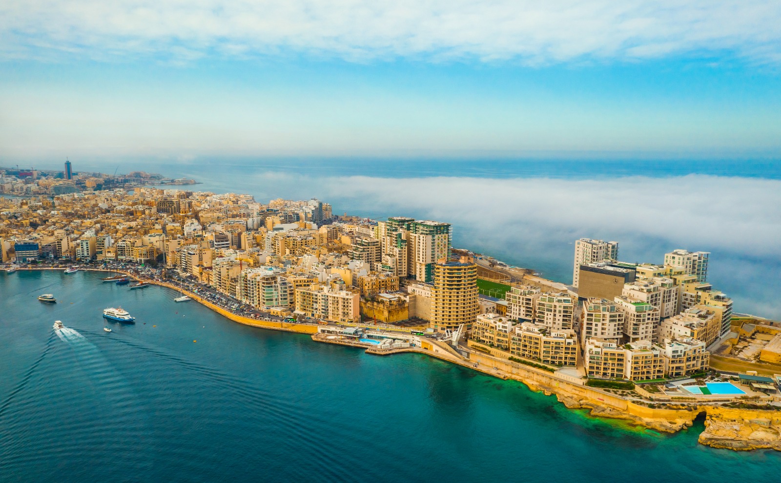 malta / aerial / st julians / property