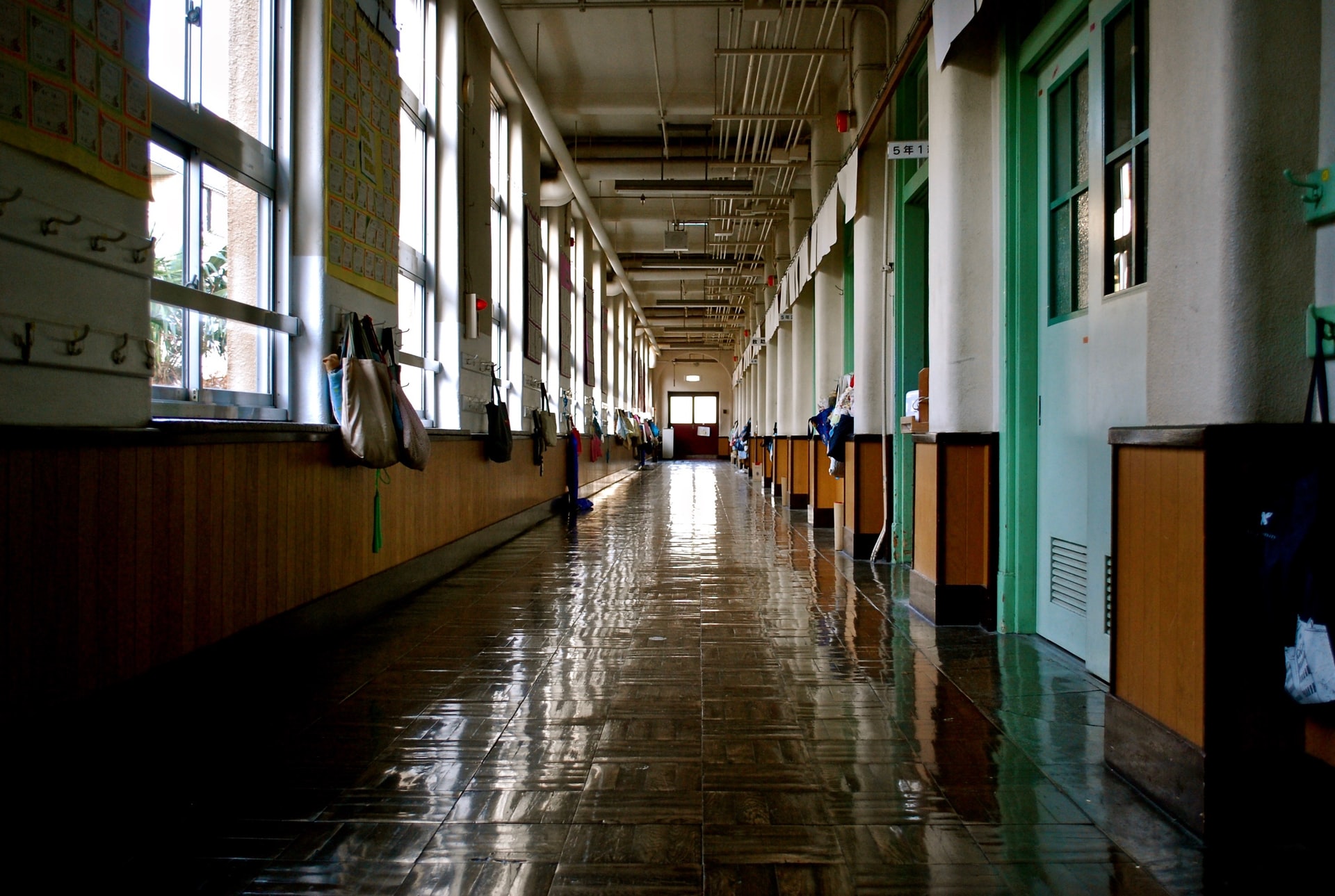 School hallway pexels