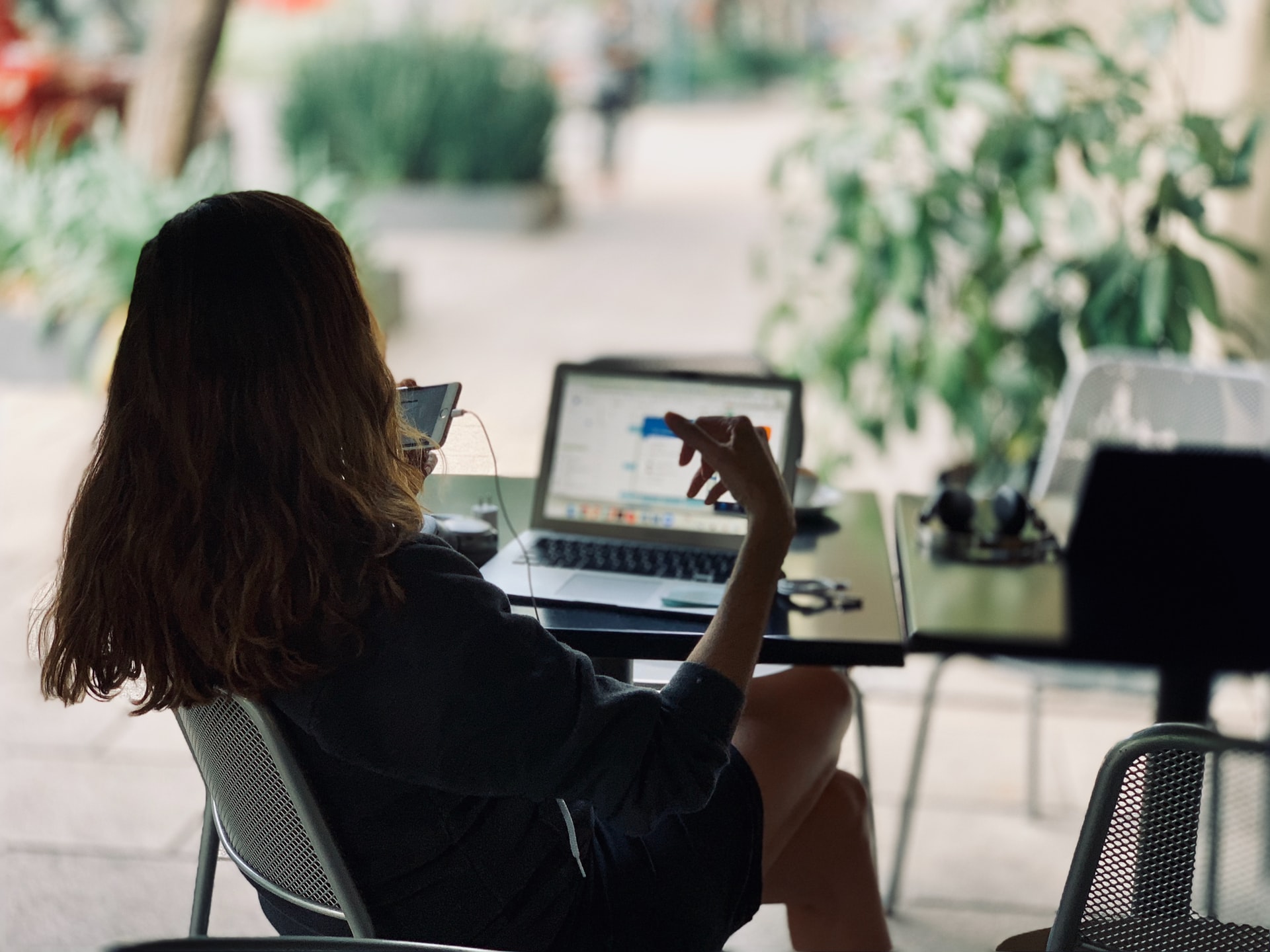 Women desk working