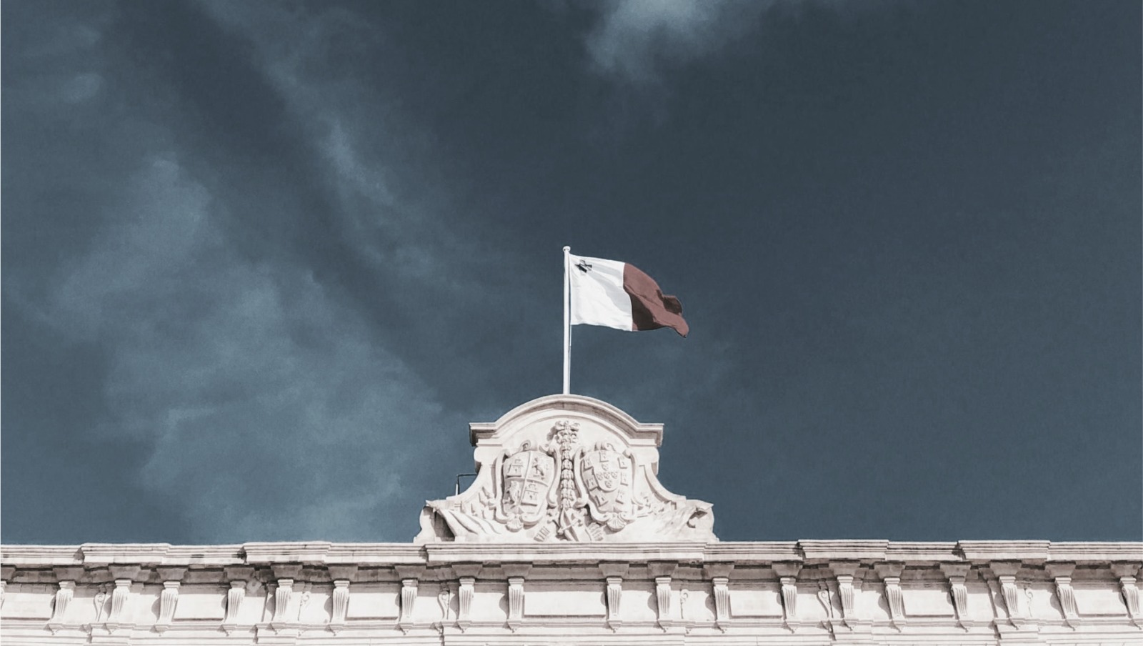 Malta flag with ominous sturation