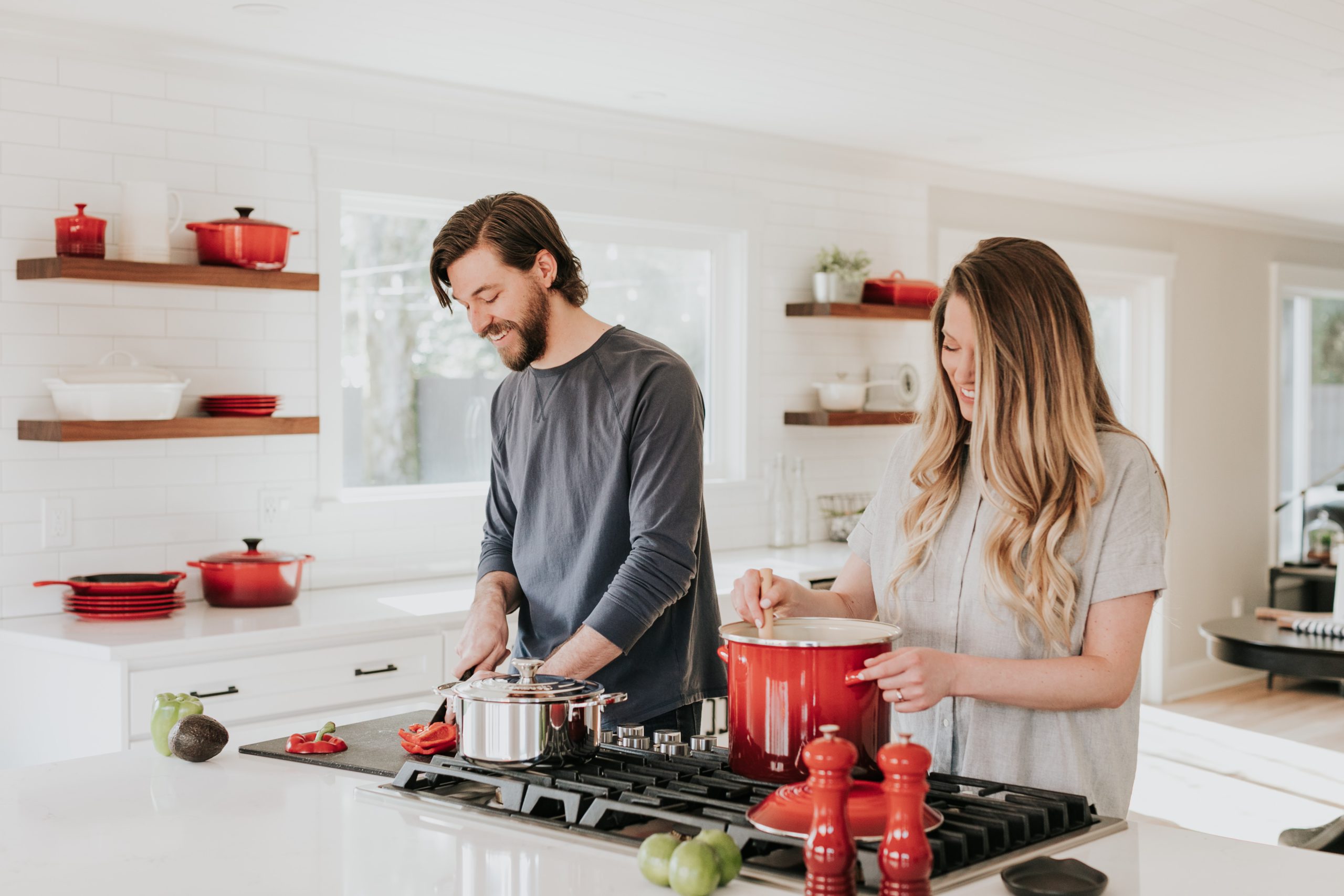 couple family at home