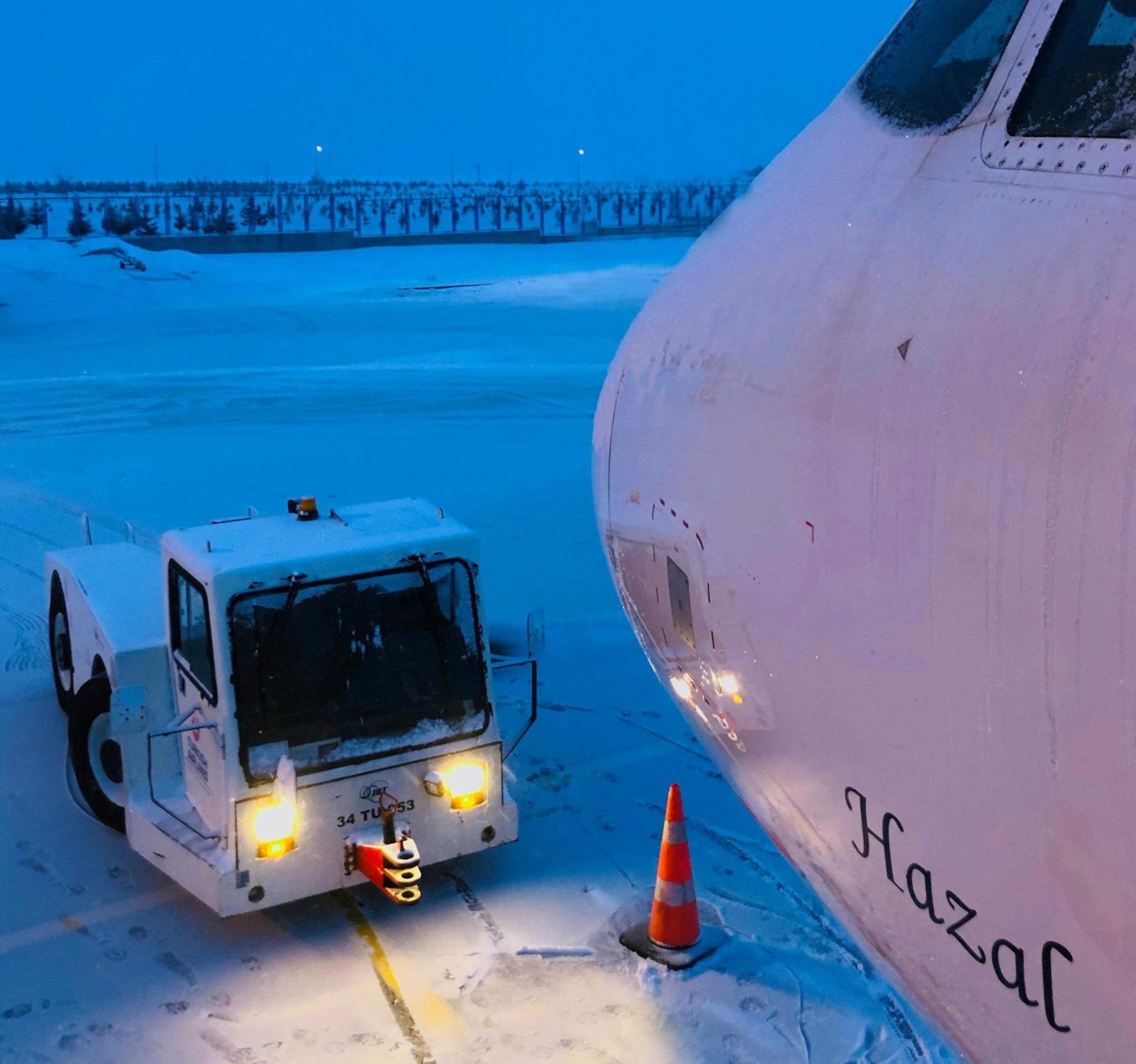 Airport snow